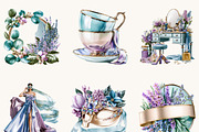 Masquerade Ladies Clipart Bundle, a Person Illustration by BusyDaydesign (Thumbnail 2 of 9)