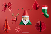Christmas Origami Paper Elements, a Graphic by Youandigraphics (Thumbnail 5 of 10)
