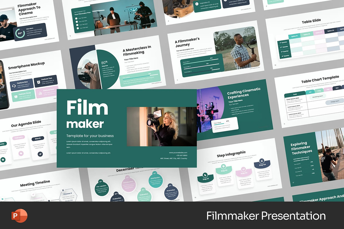 Filmmaker Movie Powerpoint Templates, a Presentation Template by Fit-tee (Photo 1 of 2)