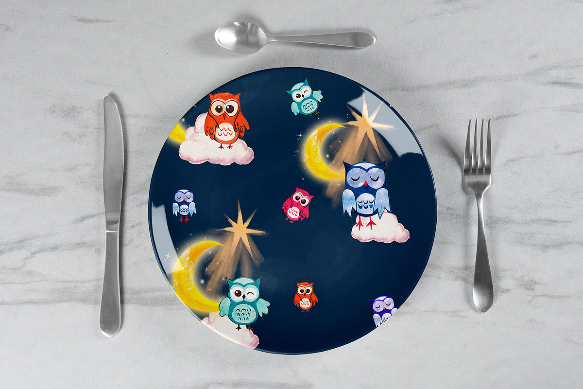 Funny owls,sublimation printing,PNG, an Illustration by ElliaArt (Photo 5 of 8)
