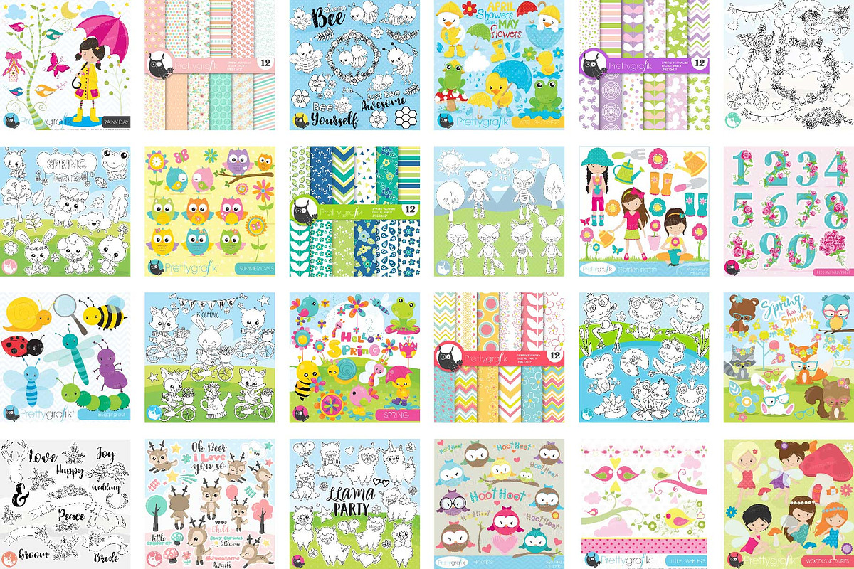 Spring Fever Bundle - 2000 in 1, an Animal Illustration by PrettyBundles (Photo 3 of 5)