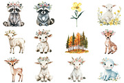 Sweet Woodland Floral Animal, an Illustration by CitraGraphics (Thumbnail 5 of 5)
