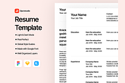 Resume Template, a Resume Template by DjectStudio (Thumbnail 1 of 5)