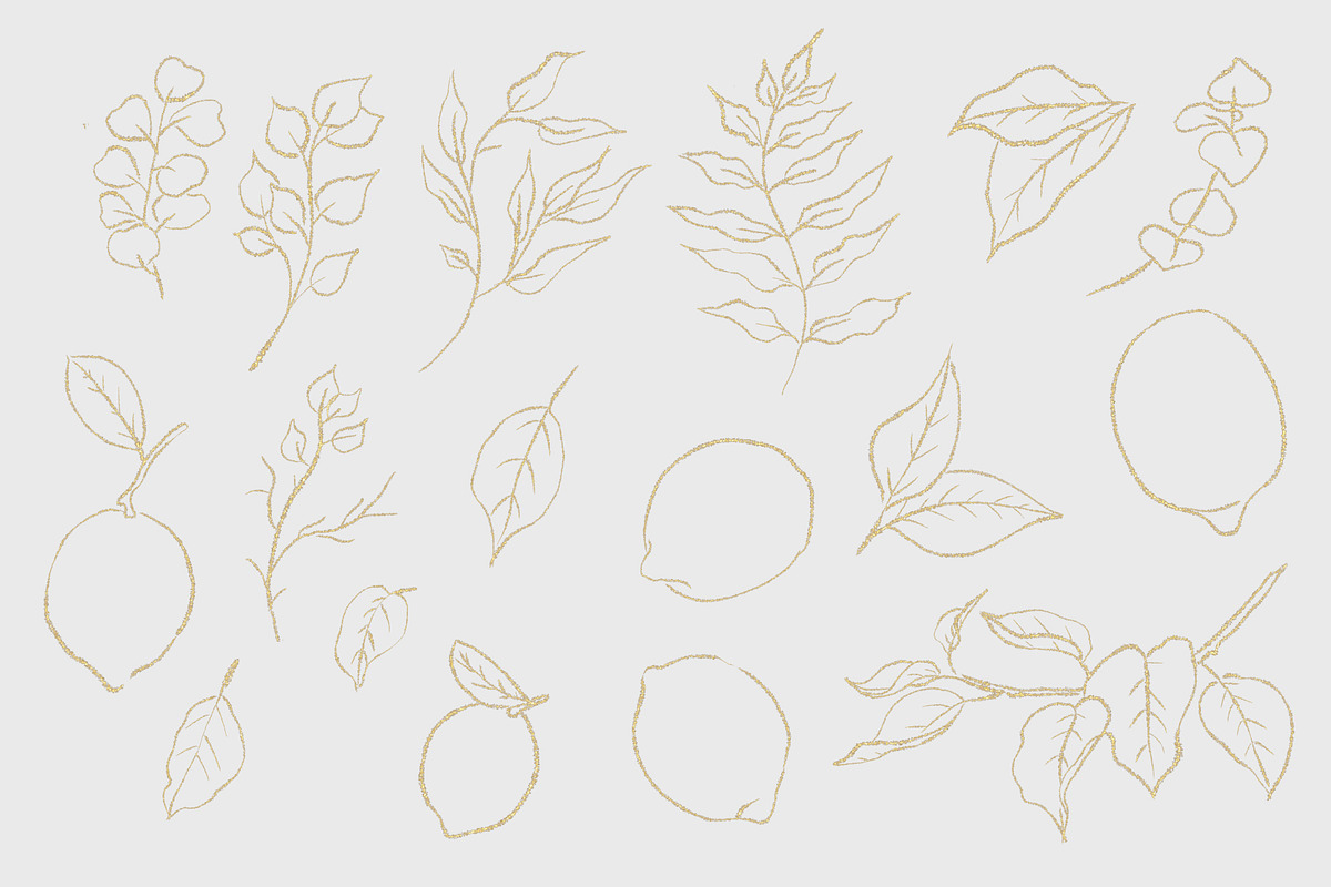 Lemons watercolor clipart, a Decorative Illustration by Nebbia (Photo 2 of 5)