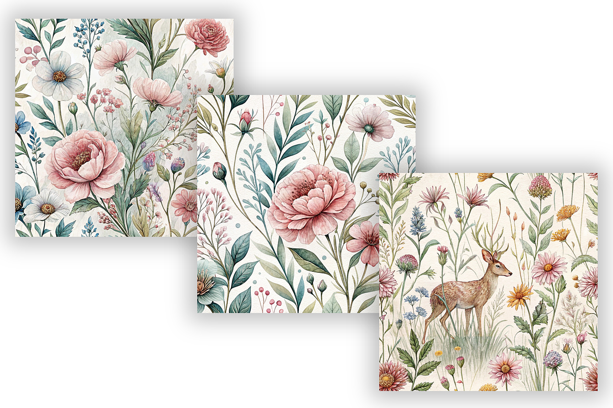 Wildflowers Book Cover Pattern, a Pattern Graphic by FloridPrintables (Photo 5 of 9)