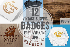 Vintage Surfing Badges