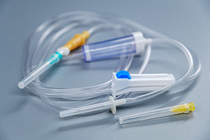 Infusion set Luer Slip IS-D with metal spike for intravenous drip. Professional, a Health & Medical Photo by Rohan Photography