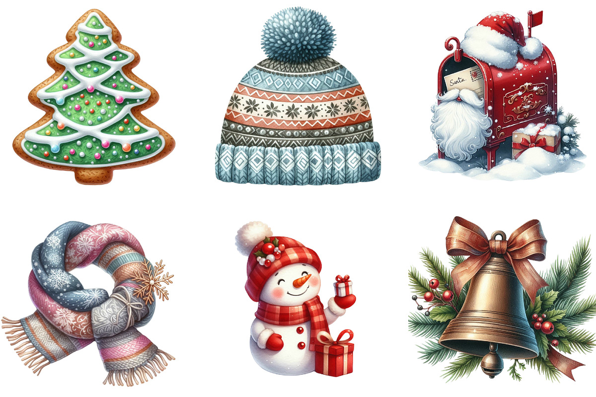 Christmas Winter Clipart, an Illustration by DreamArtGraphic (Photo 6 of 6)