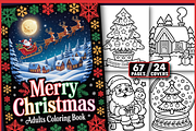 Adult Merry Christmas Coloring Pages, a Seasonal Illustration by Ink Gallery (Thumbnail 1 of 6)