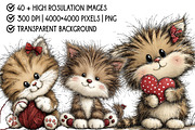 Cute Cat Clipart Bundle, an Illustration by Pixels.Craft (Thumbnail 4 of 6)