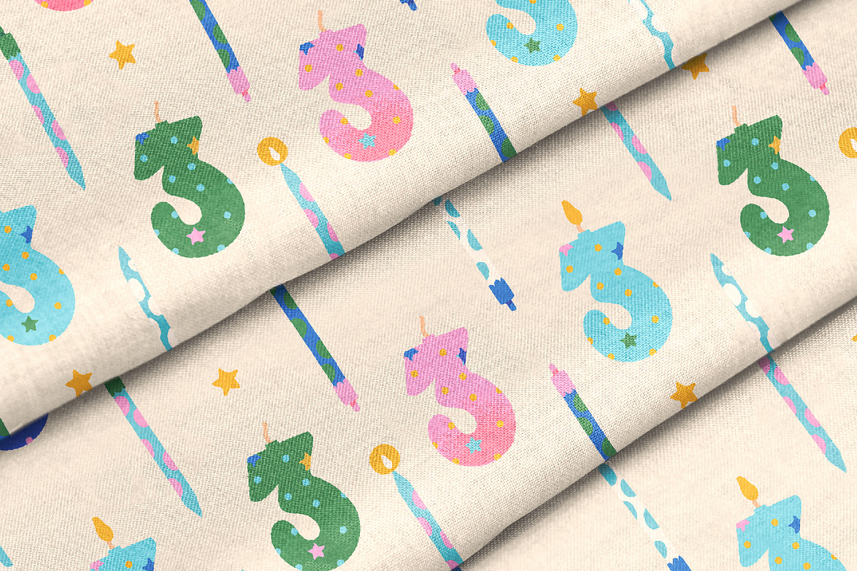 Birthday candles and patterns set, an Outline Icon by My.Ordinarty (Photo 8 of 10)