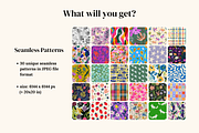 Funky Seamless Patterns, a Pattern Graphic by Ninterints (Thumbnail 2 of 19)