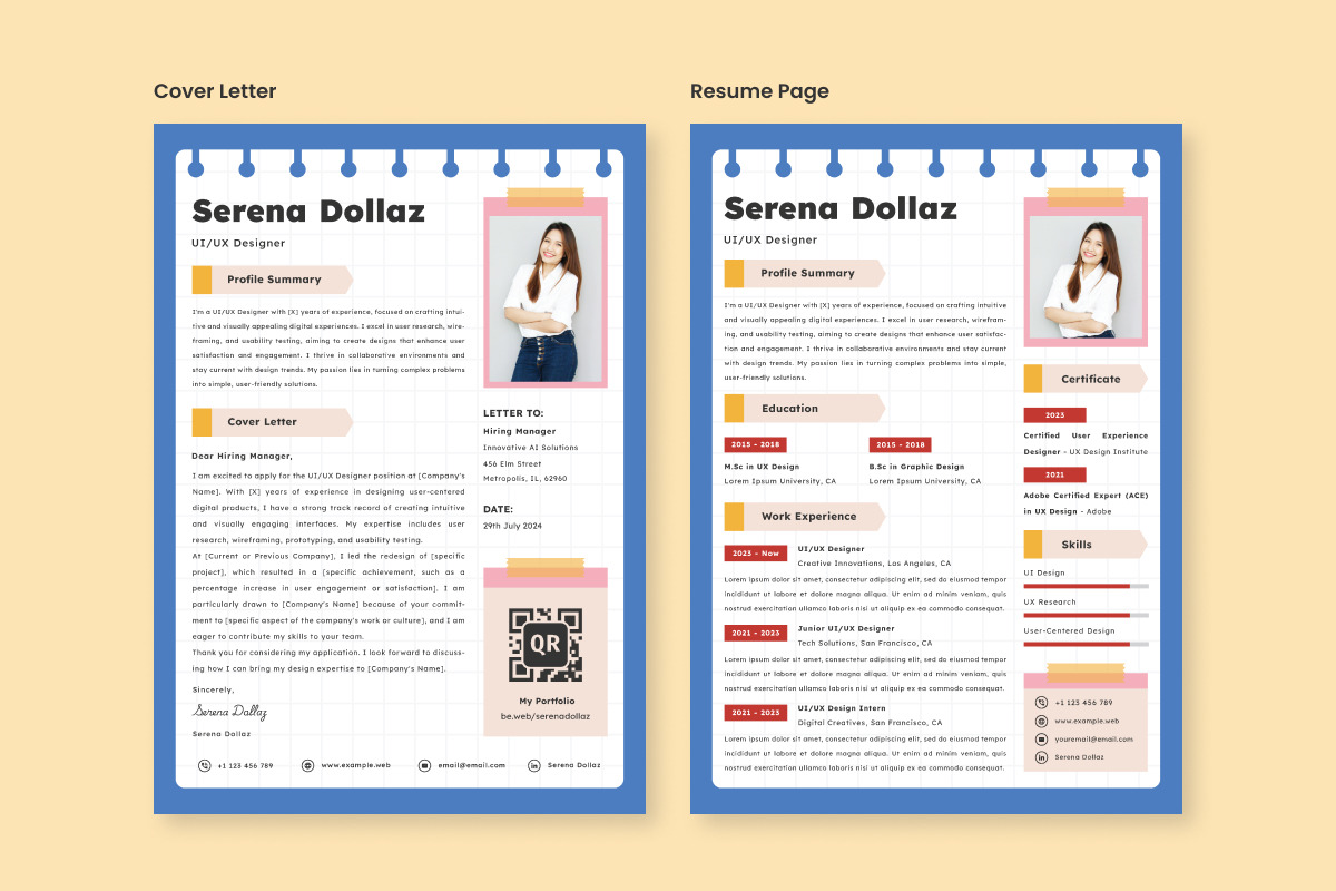 Creative CV Resume UI UX Designer V3, a Resume Template by twinstd