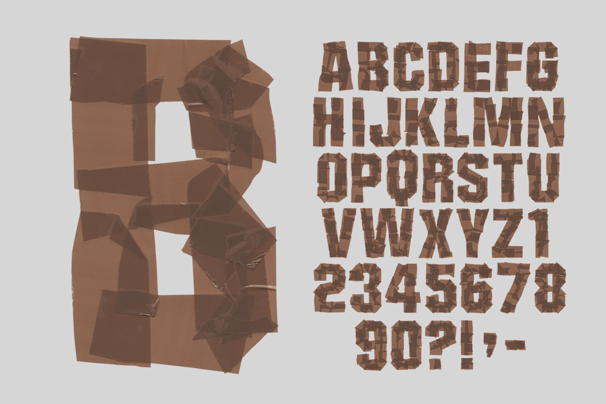 Brown Tape Font, a Font by Handmadefont (Photo 2 of 9)
