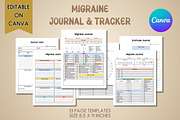 Migraine Journal & Tracker - Canva, a Print Template by Adalin Shop (Thumbnail 1 of 9)