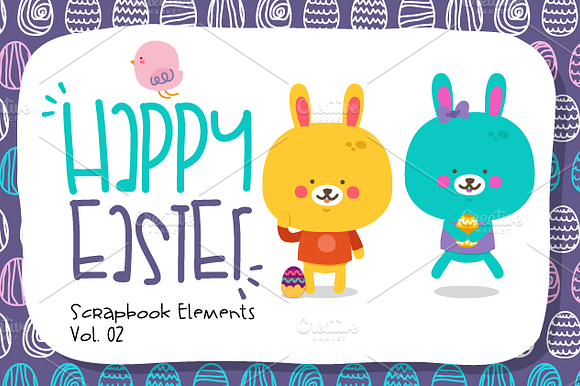 Happy Easter-Scrapbook Elements.Vol2 preview 6