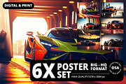 Supercar in the City Illustration, a Wallpaper Graphic by Other Side Art (Thumbnail 1 of 8)
