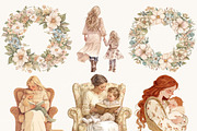 Watercolor Mother & Child Clipart, a Person Illustration by Design Scotch (Thumbnail 2 of 7)
