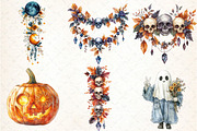 Boho Halloween Clipart, an Illustration by DreamCafeArt (Thumbnail 4 of 7)