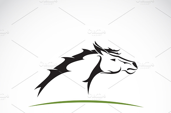 Vector Of Horse Head Design. Animals