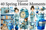 Spring Home Moments Clipart, an Illustration by Designworld (Thumbnail 1 of 6)