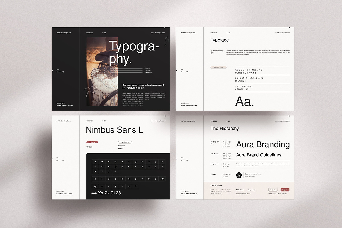 AURA | Brand Guidelines Template, a Branding & Logo Template by ArtisanaAura (Photo 11 of 23)