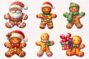 Christmas Gingerbread Man Clipart, an Illustration by Dream Creation (Thumbnail 4 of 7)