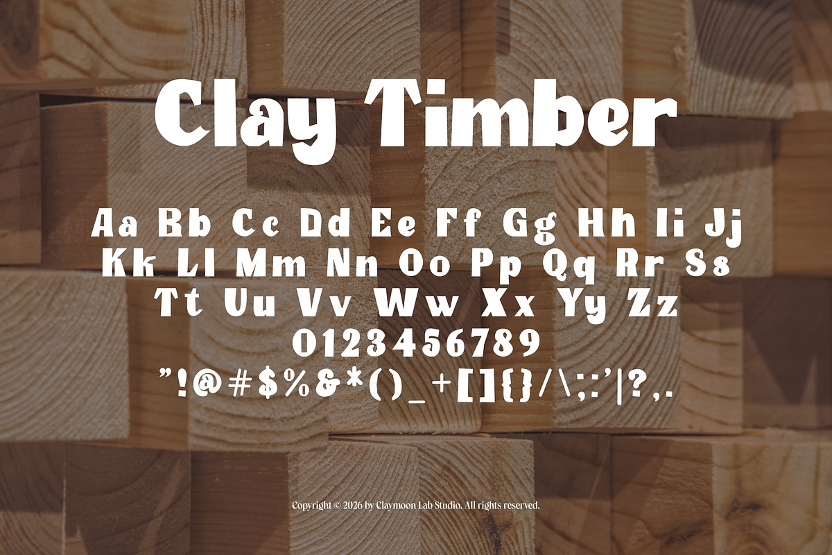 Clay Timber — Heavy Blocky Display, a Serif Font by Claymoon Lab (Photo 2 of 7)
