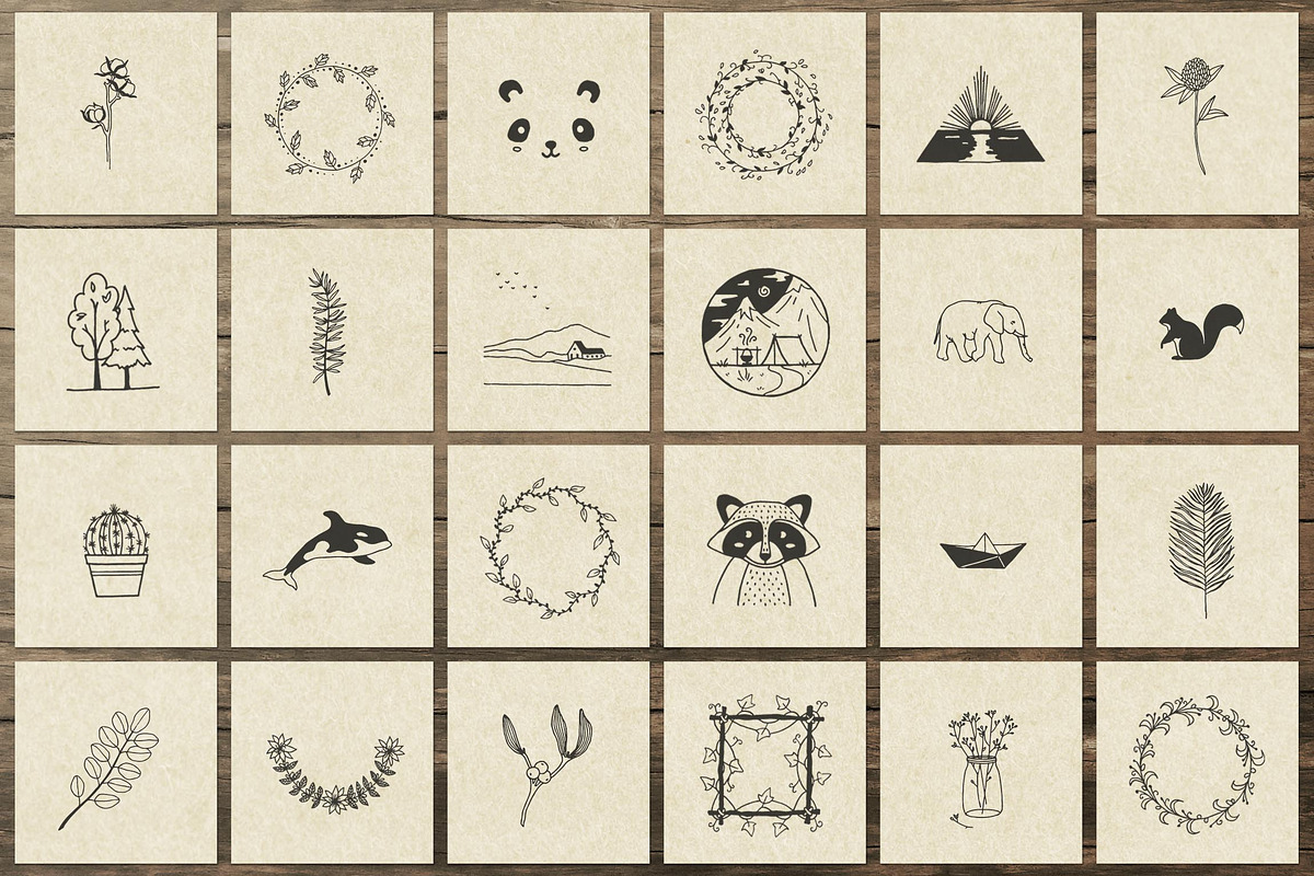 150 Hand Drawn Elements -Nature II-, an Animal Illustration by Michael Rayback Design (Photo 3 of 8)