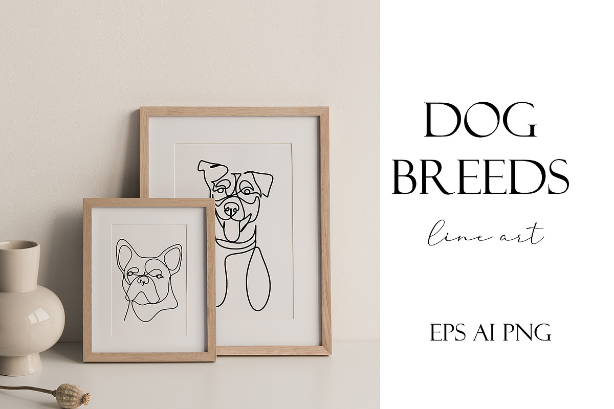 30 Dogs line art. Dog breeds, an Animal Illustration by velychko.ua (Photo 3 of 5)