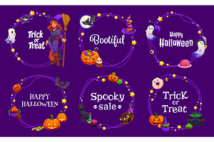 Halloween holiday festive frames