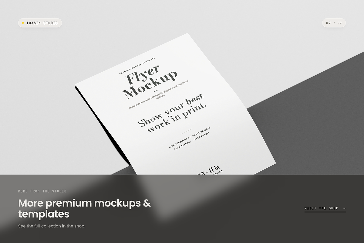 US Letter Flyer Mockup, an Advertising Mockup by Toasin Studio (Photo 7 of 7)