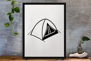 Camping Tent Silhouette SVG, an Object Illustration by newminddesign (Thumbnail 3 of 3)
