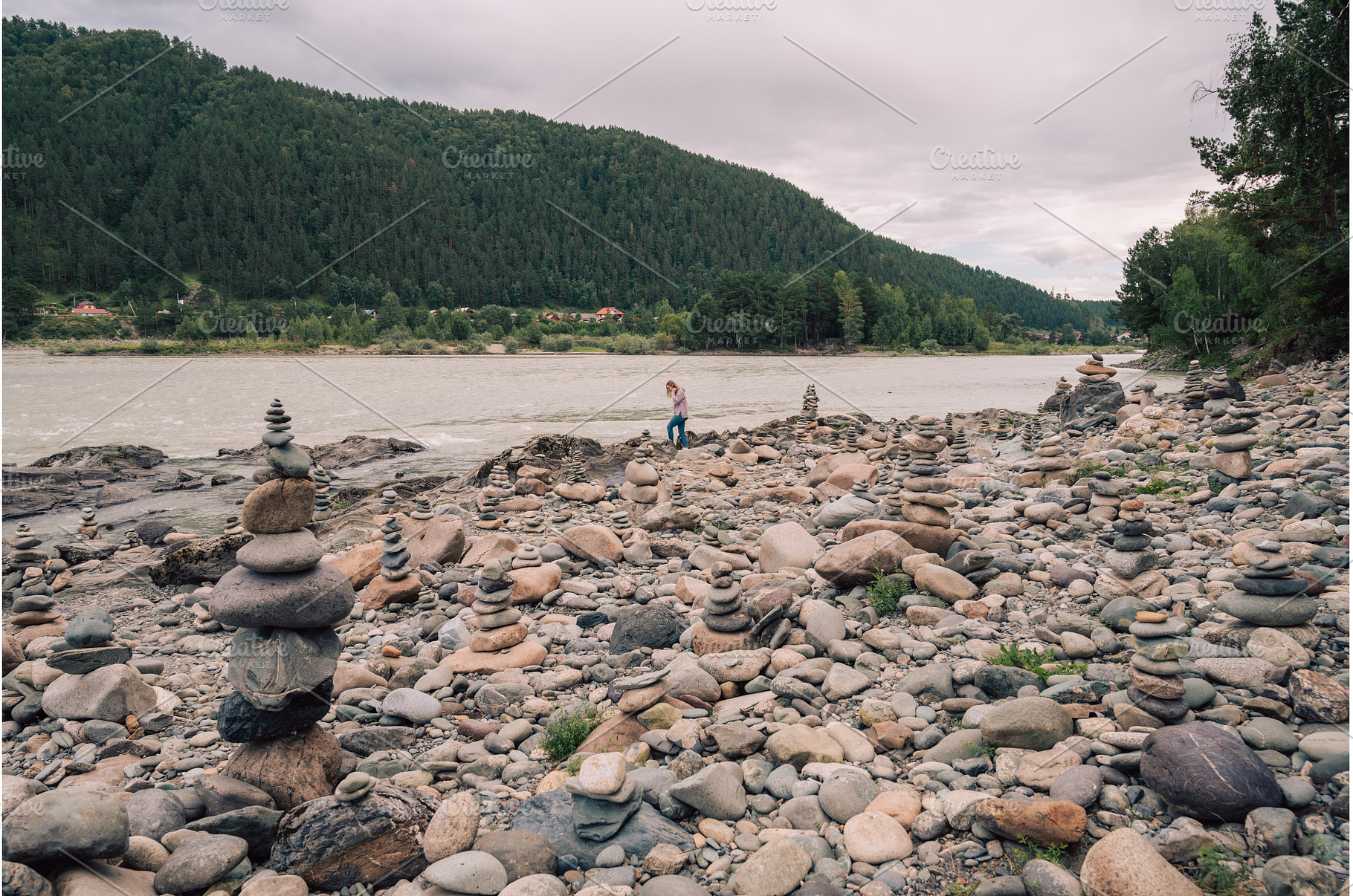 Woman at the river Katun, a Person Photo by Jan Jack Russo Media