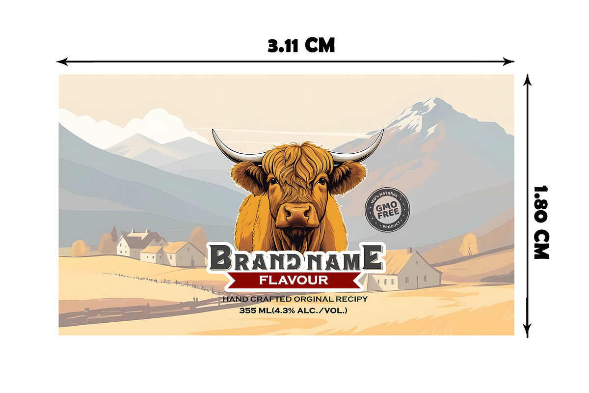 Customizable Beer Can label design, a Templates & Theme by FOXSTUDIO001 (Photo 5 of 5)