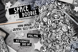 Space Graphic Doodle Illustration