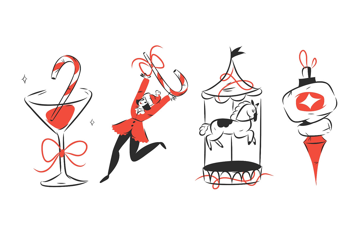 MERRY & CHIC, a Seasonal Illustration by Anastasy_helter (Photo 6 of 13)
