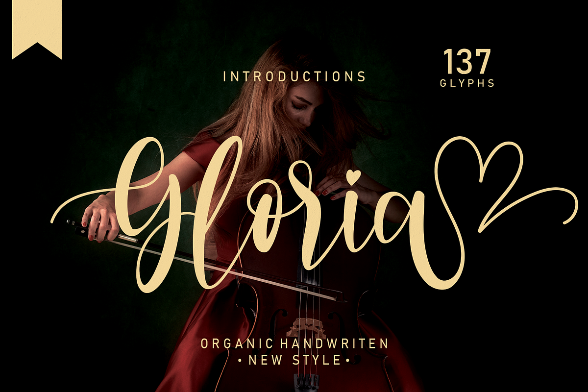 Gloria | handwritten font, a Script Font by Scratchones (Photo 1 of 9)