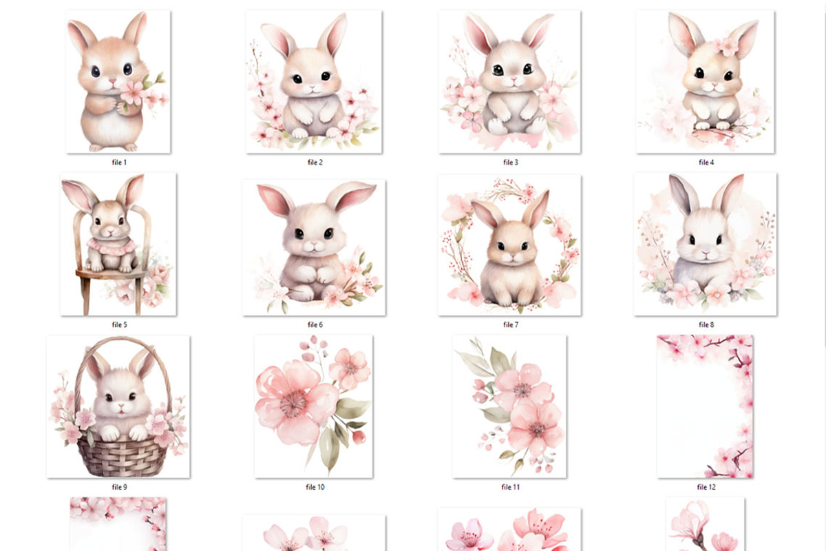 Valentine Easter bunny clipart, an Object Graphic by MyLittleMeow (Photo 3 of 8)