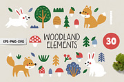 Woodland Animals Clipart & Patterns, an Animal Illustration by Ejevyaka (Thumbnail 4 of 8)