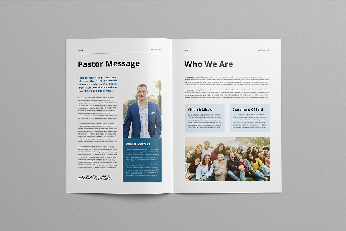 Church Welcome Booklet, a Brochure Template by Leaflove (Photo 3 of 10)