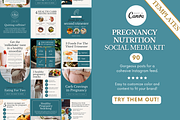 Pregnancy Nutrition Social Templates, a Social Media Template by Ariyah Media (Thumbnail 1 of 3)