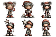 Watercolor Christmas Kids Elf Clipar, an Illustration by Daily.Designs (Thumbnail 4 of 5)