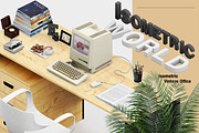 Isometric Vintage Office Mockup, a Mac Mockup by IsometricWorld (Thumbnail 2 of 16)