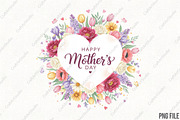 Mother's Day Flowers Sublimation, an Illustration by CraftArtStudio (Thumbnail 1 of 4)