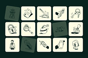 Court Drawing Art Set, an Outline Icon by Vectors Market (Thumbnail 5 of 8)