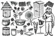Hand drawn honey illustrations, an Illustration by Live line (Thumbnail 2 of 5)