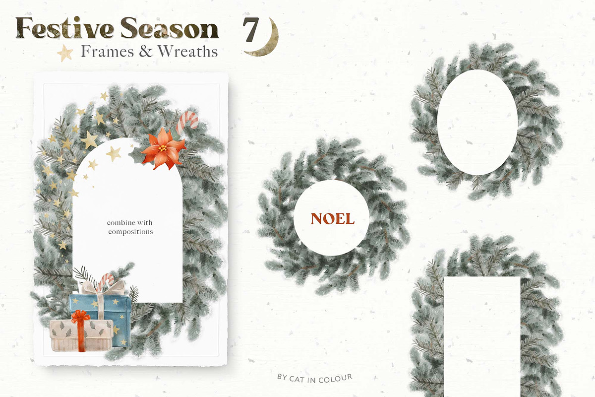 Festive Season. Cute Cats & Rabbits, an Animal Illustration by Cat In Colour (Photo 12 of 16)