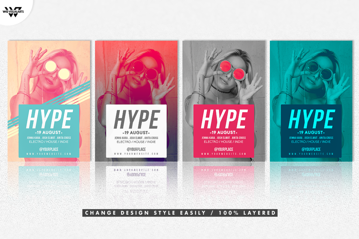 HYPE WOMEN Flyer Template, a Flyer Template by WG DESIGN (Photo 3 of 5)