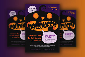 Halloween Pumpkin Poster, a Poster Template by barsrsind